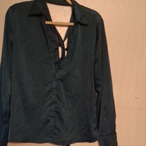 Elegant Dark Green Women's Top